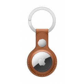 Apple - AirTag Leather Key Ring - Saddle Brown